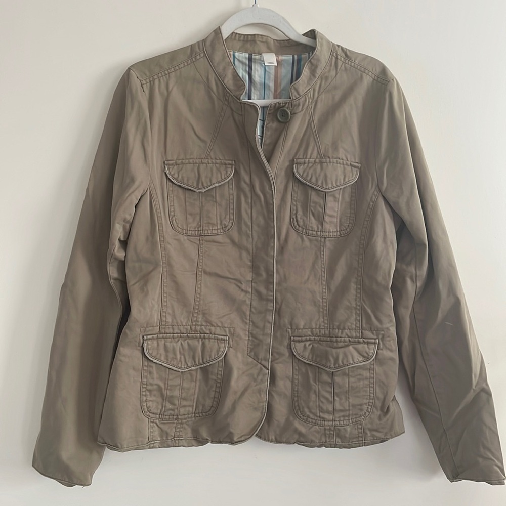 Old Navy Military Jacket Y2k Gilmore‎ Girls Fall Casual L Green 2005 Utility